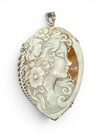 Pendant Mandile 1922 Woman Cammei  in Silver Conchiglia 2MCICM233.3